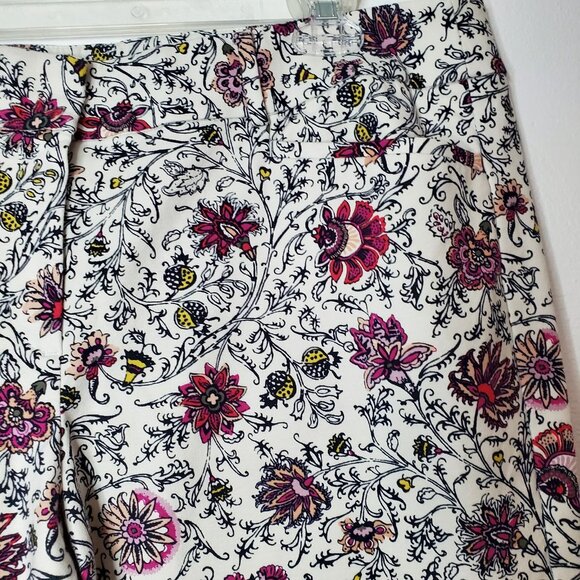 Loft Women's Ankle Pants Size 14 Floral The Riviera Pant - Picture 6 of 11